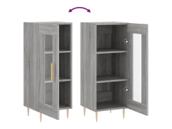 Aparador madera de ingeniería gris Sonoma 34,5x34x90 cm