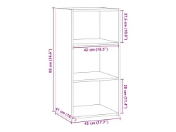 Aparador madera de ingeniería marrón roble 45x41x93 cm