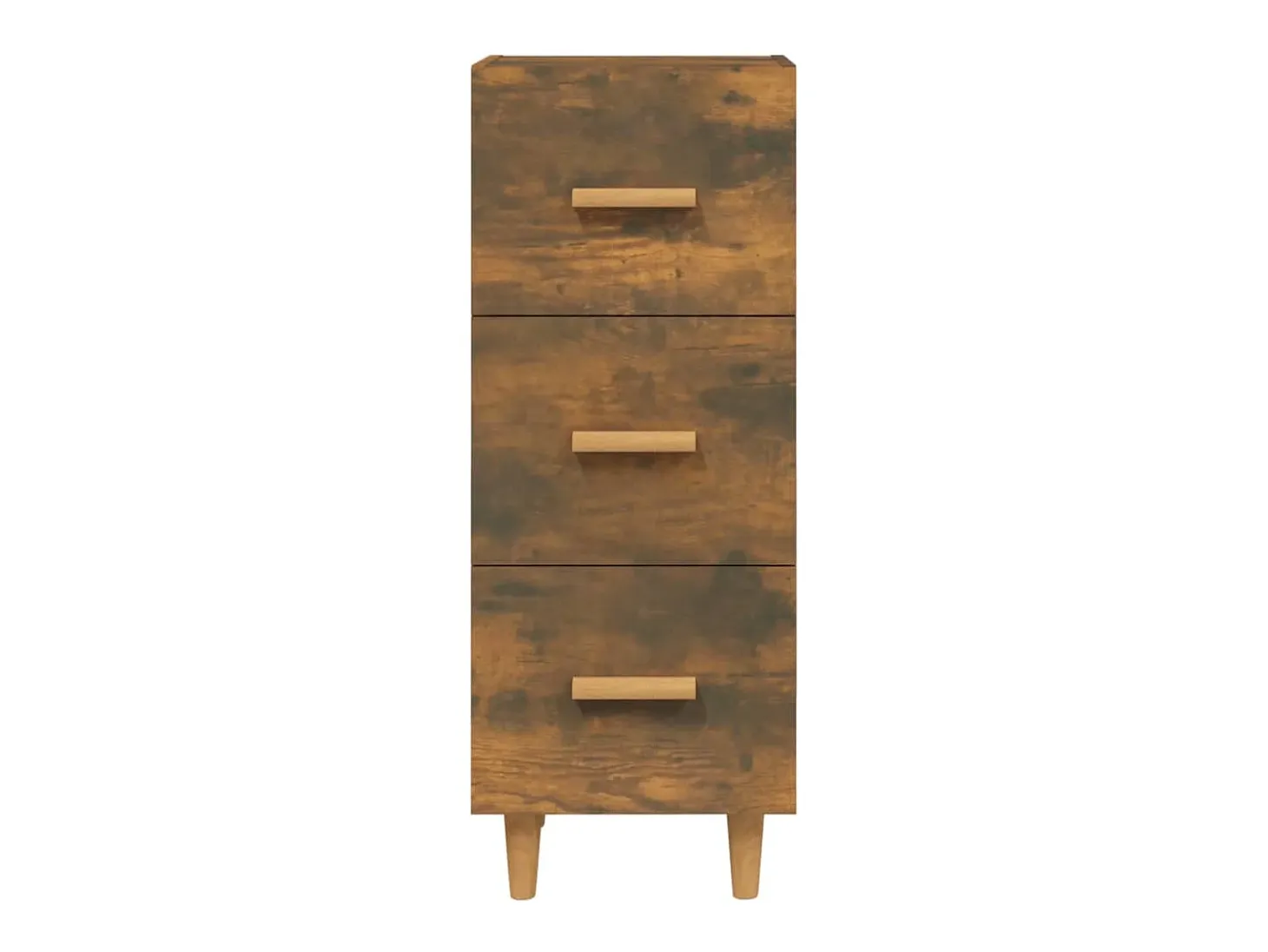 Aparador madera de ingeniería roble ahumado 34,5x34x90 cm