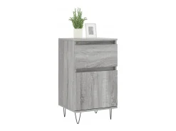 Aparador madera de ingeniería gris Sonoma 40x35x70 cm
