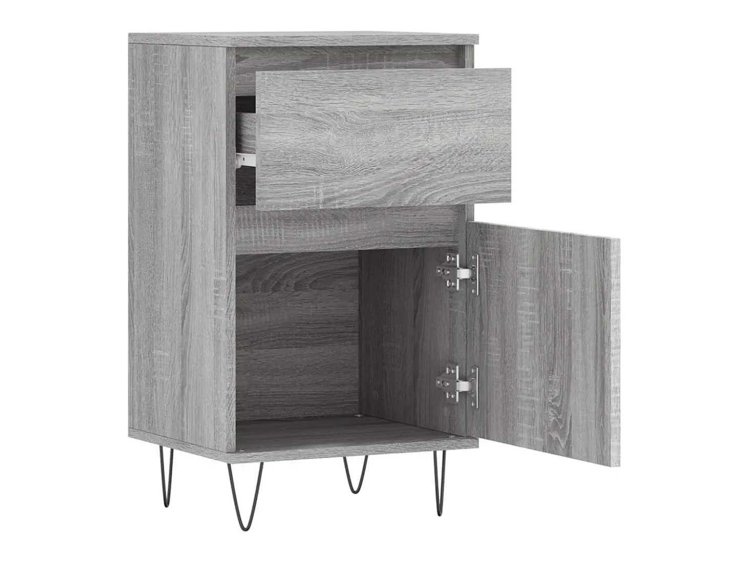 Aparador madera de ingeniería gris Sonoma 40x35x70 cm