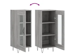 Aparador madera de ingeniería gris Sonoma 34,5x34x90 cm