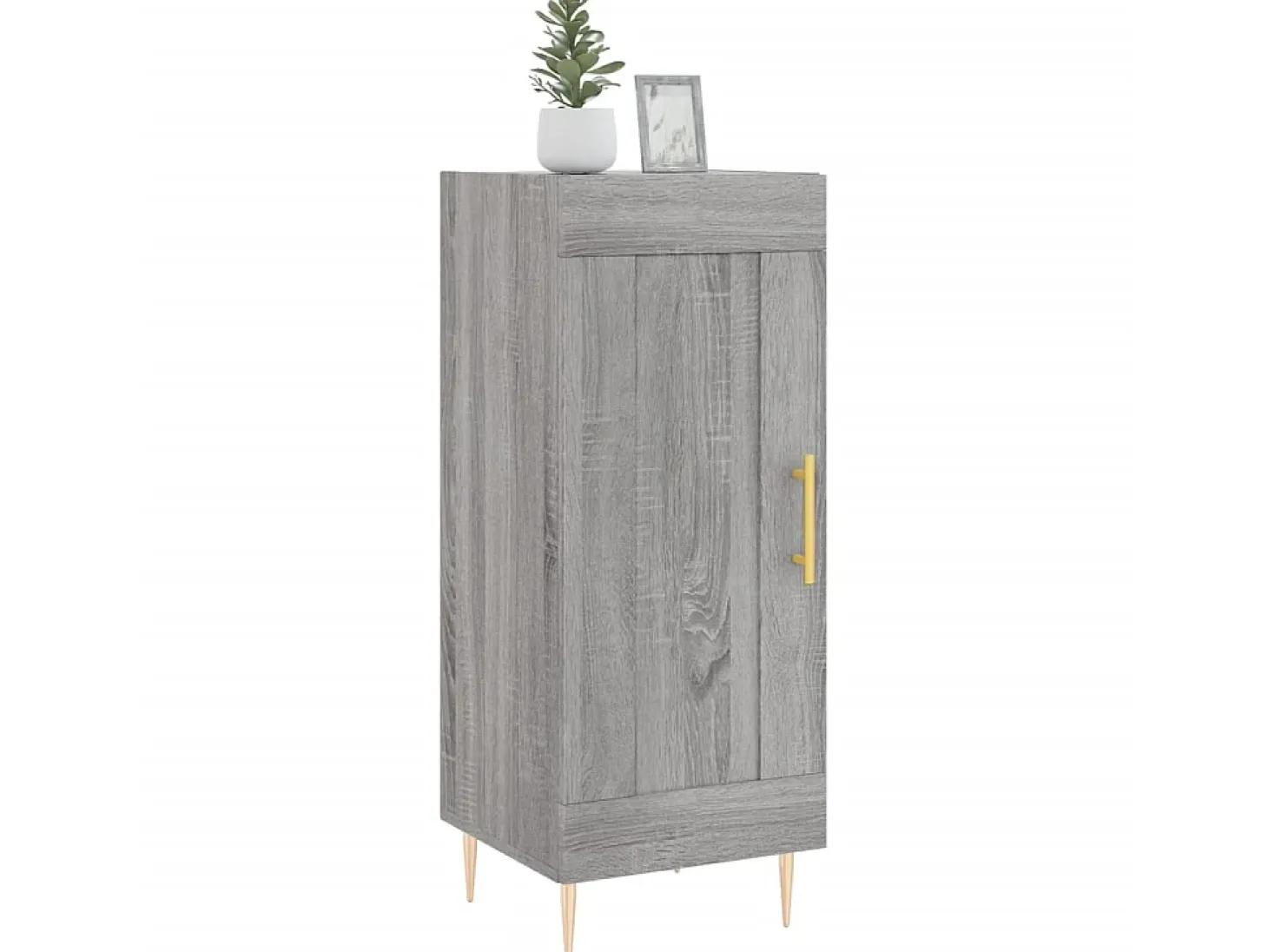 Aparador madera de ingeniería gris Sonoma 34,5x34x90 cm ES57859