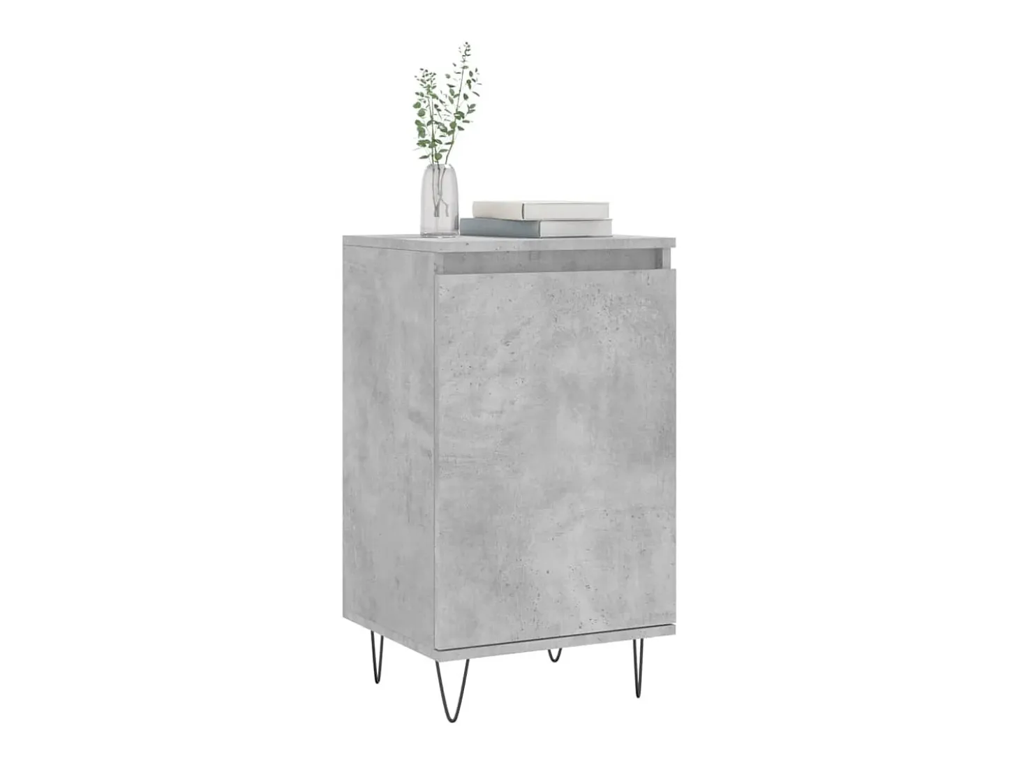 Aparador madera de ingeniería gris hormigón 40x35x70 cm
