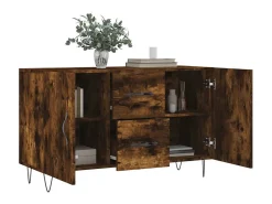 Aparador madera de ingeniería roble ahumado 100x36x60 cm