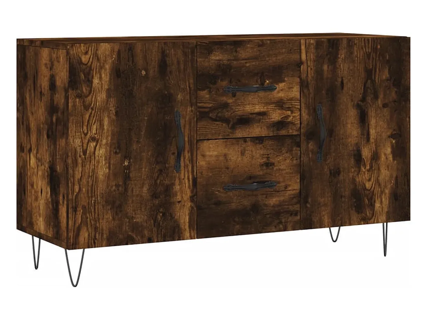 Aparador madera de ingeniería roble ahumado 100x36x60 cm