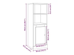 Aparador madera de ingeniería roble artisian 36x35,5x103,5 cm