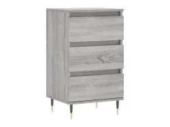 Aparador madera de ingeniería gris Sonoma 40x35x70 cm ES49677