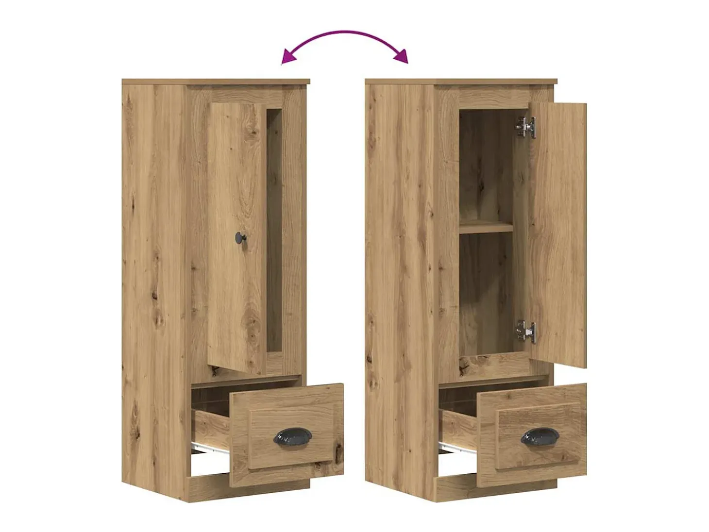 Aparador madera de ingeniería roble artisian 36x35,5x103,5 cm