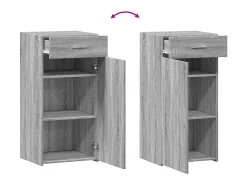 Aparador madera de ingeniería gris Sonoma 45x42,5x93 cm