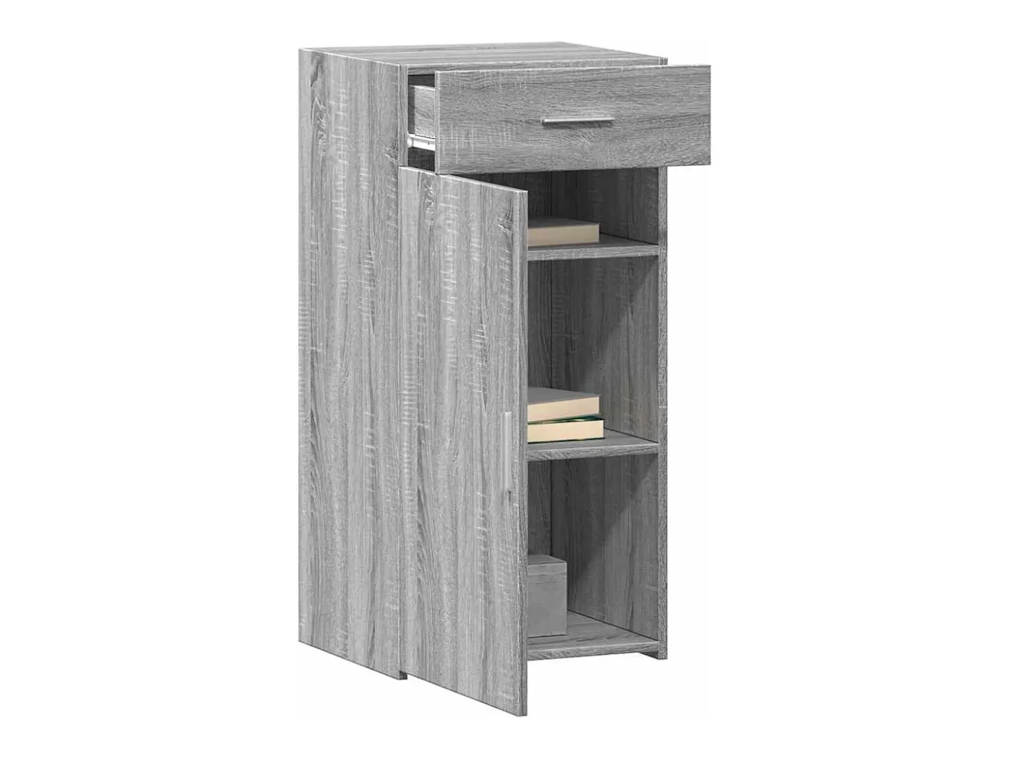 Aparador madera de ingeniería gris Sonoma 45x42,5x93 cm