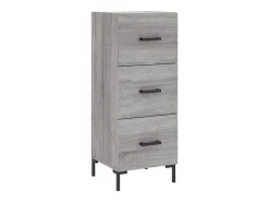 Aparador madera de ingeniería gris Sonoma 34,5x34x90 cm ES49750