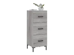 Aparador madera de ingeniería gris Sonoma 34,5x34x90 cm ES49750