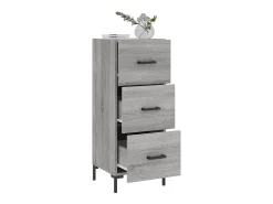 Aparador madera de ingeniería gris Sonoma 34,5x34x90 cm ES49750