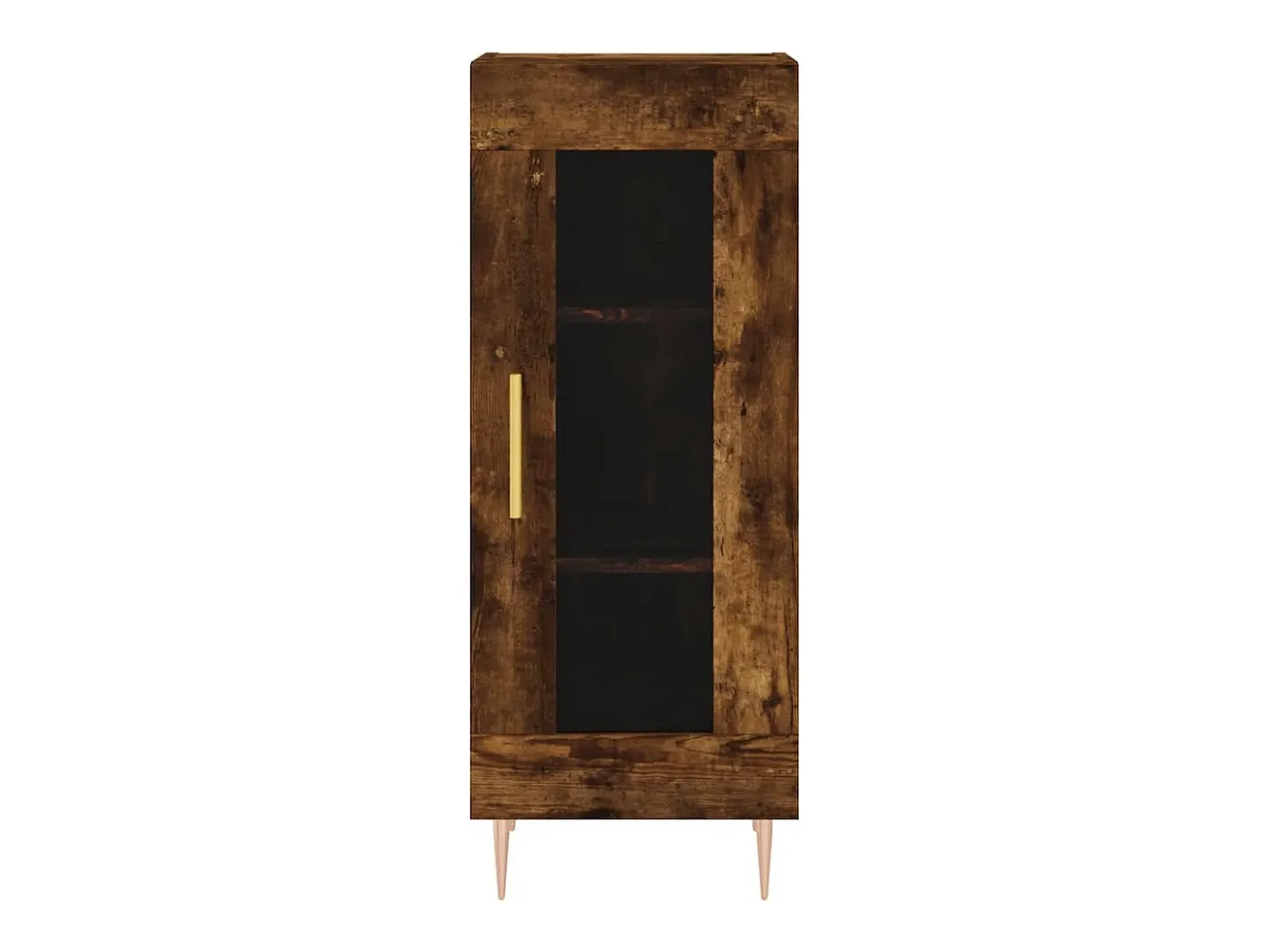 Aparador madera de ingeniería roble ahumado 34,5x34x90 cm