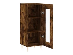 Aparador madera de ingeniería roble ahumado 34,5x34x90 cm