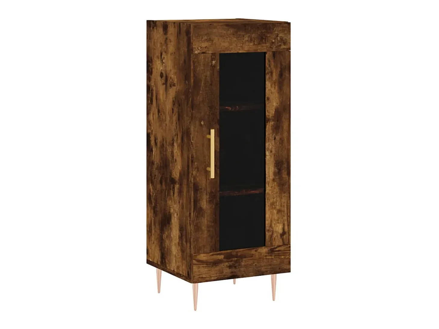 Aparador madera de ingeniería roble ahumado 34,5x34x90 cm