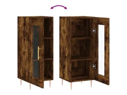 Aparador madera de ingeniería roble ahumado 34,5x34x90 cm