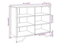 Aparador madera de ingeniería roble Sonoma 91x35,5x74,5 cm