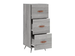 Aparador madera de ingeniería gris Sonoma 34,5x34x90 cm ES80959