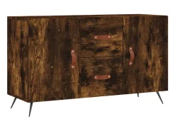 Aparador madera de ingeniería roble ahumado 100x36x60 cm
