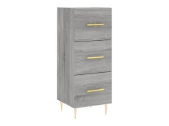 Aparador madera de ingeniería gris Sonoma 34,5x34x90 cm