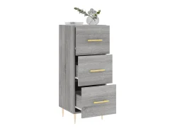 Aparador madera de ingeniería gris Sonoma 34,5x34x90 cm