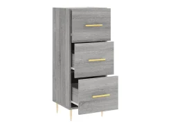 Aparador madera de ingeniería gris Sonoma 34,5x34x90 cm
