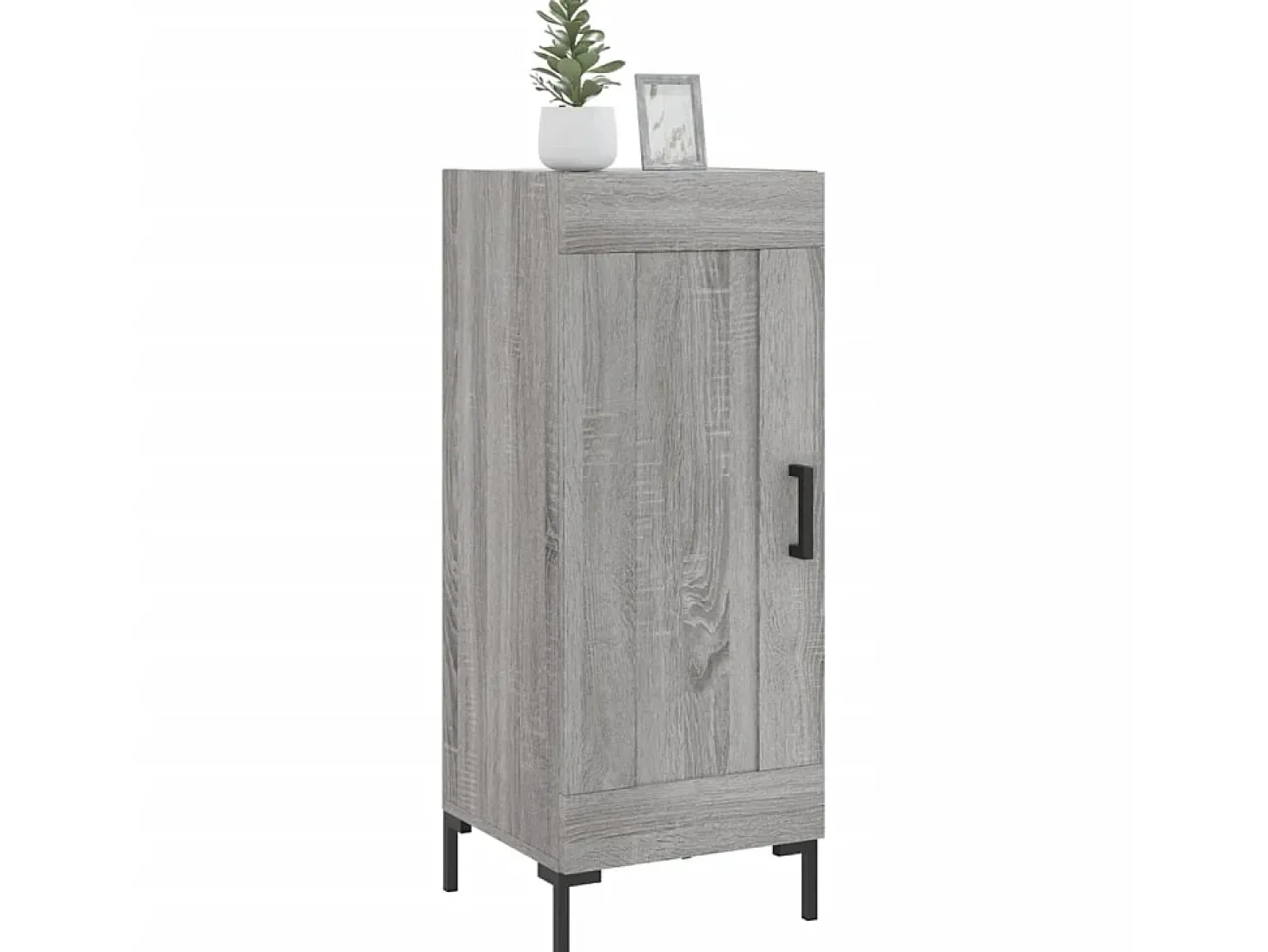 Aparador madera de ingeniería gris Sonoma 34,5x34x90 cm ES27663