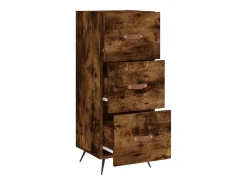 Aparador madera de ingeniería roble ahumado 34,5x34x90 cm