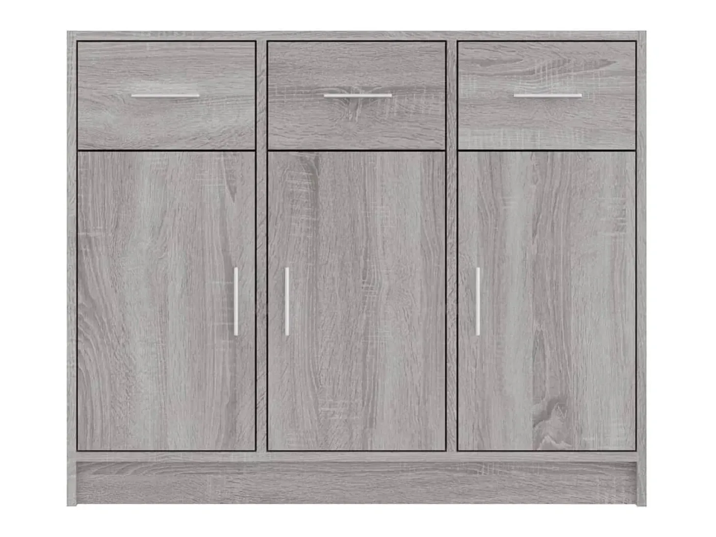 Aparador madera de ingeniería gris Sonoma 91x28x75 cm