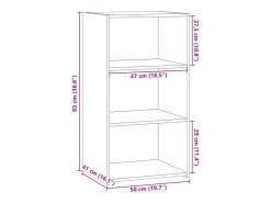 Aparador madera de ingeniería gris Sonoma 50x41x93 cm