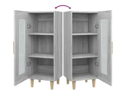 Aparador madera de ingeniería gris Sonoma 34,5x34x90 cm