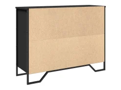 Aparador madera de ingeniería negro 97x32,5x74,5 cm