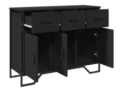Aparador madera de ingeniería negro 97x32,5x74,5 cm