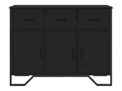 Aparador madera de ingeniería negro 97x32,5x74,5 cm