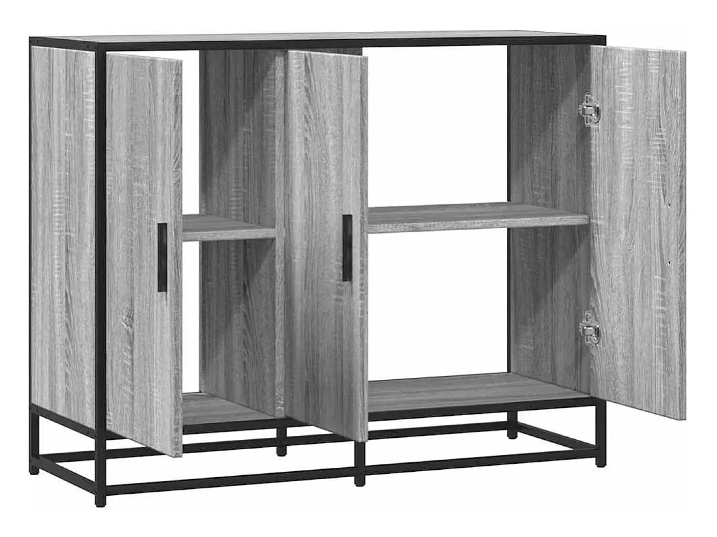 Aparador madera de ingeniería gris sonoma 94x35x76 cm