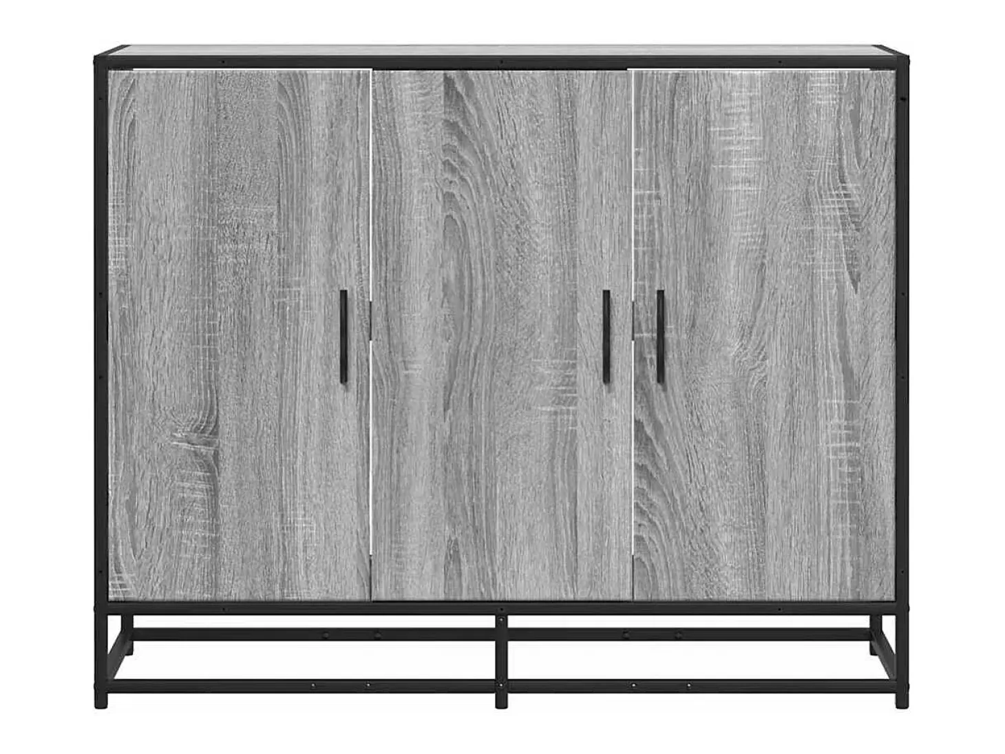 Aparador madera de ingeniería gris sonoma 94x35x76 cm