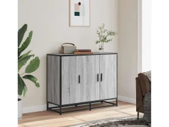 Aparador madera de ingeniería gris sonoma 94x35x76 cm