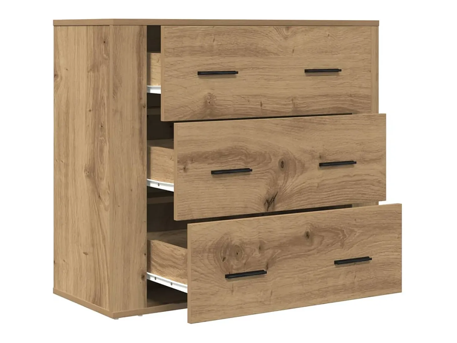 Aparador madera de ingeniería roble artisan 80x33x70 cm