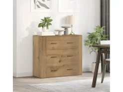 Aparador madera de ingeniería roble artisan 80x33x70 cm
