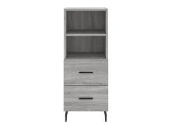 Aparador madera de ingeniería gris Sonoma 34,5x34x90 cm