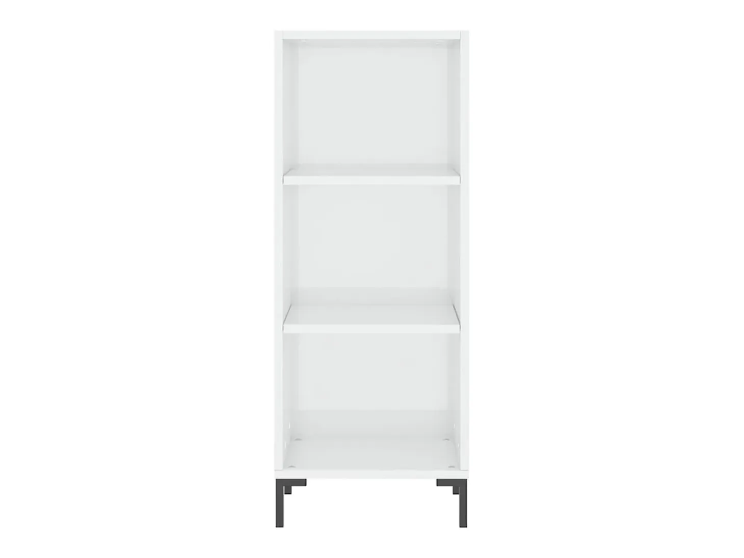 Aparador madera de ingeniería blanco brillante 34,5x32,5x90 cm ES68628