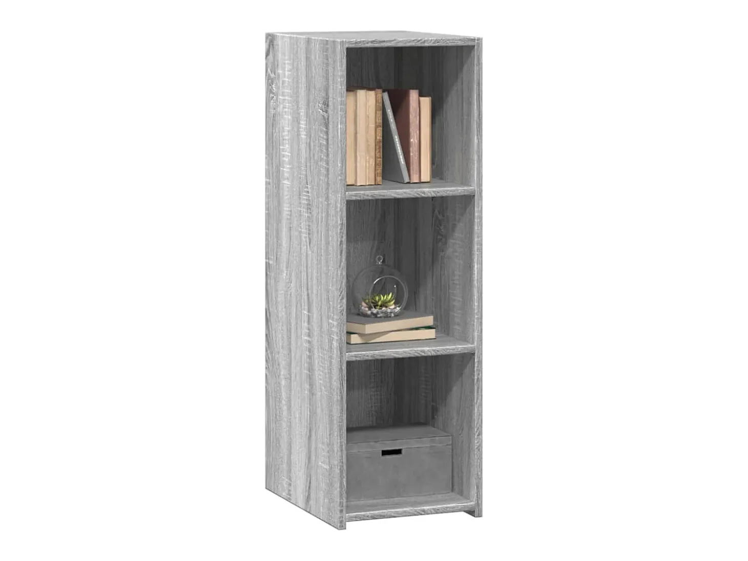 Aparador madera de ingeniería gris Sonoma 30x41x93 cm
