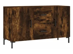 Aparador madera de ingeniería roble ahumado 100x36x60 cm