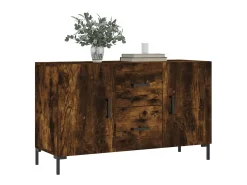 Aparador madera de ingeniería roble ahumado 100x36x60 cm
