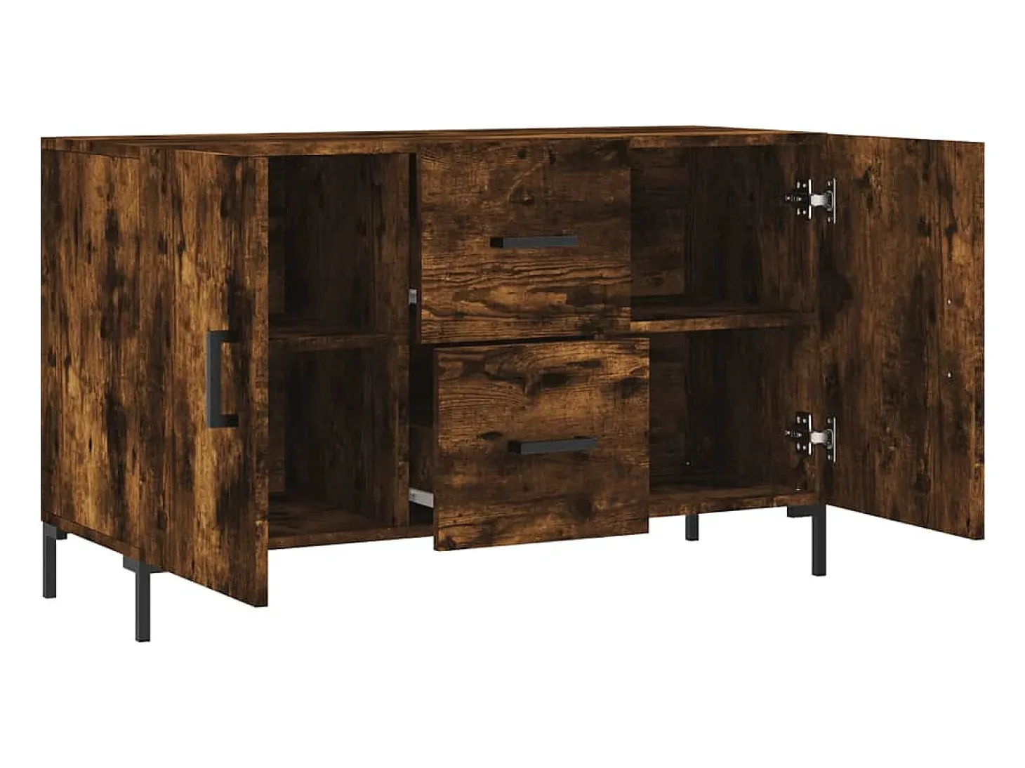 Aparador madera de ingeniería roble ahumado 100x36x60 cm