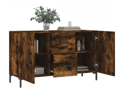 Aparador madera de ingeniería roble ahumado 100x36x60 cm