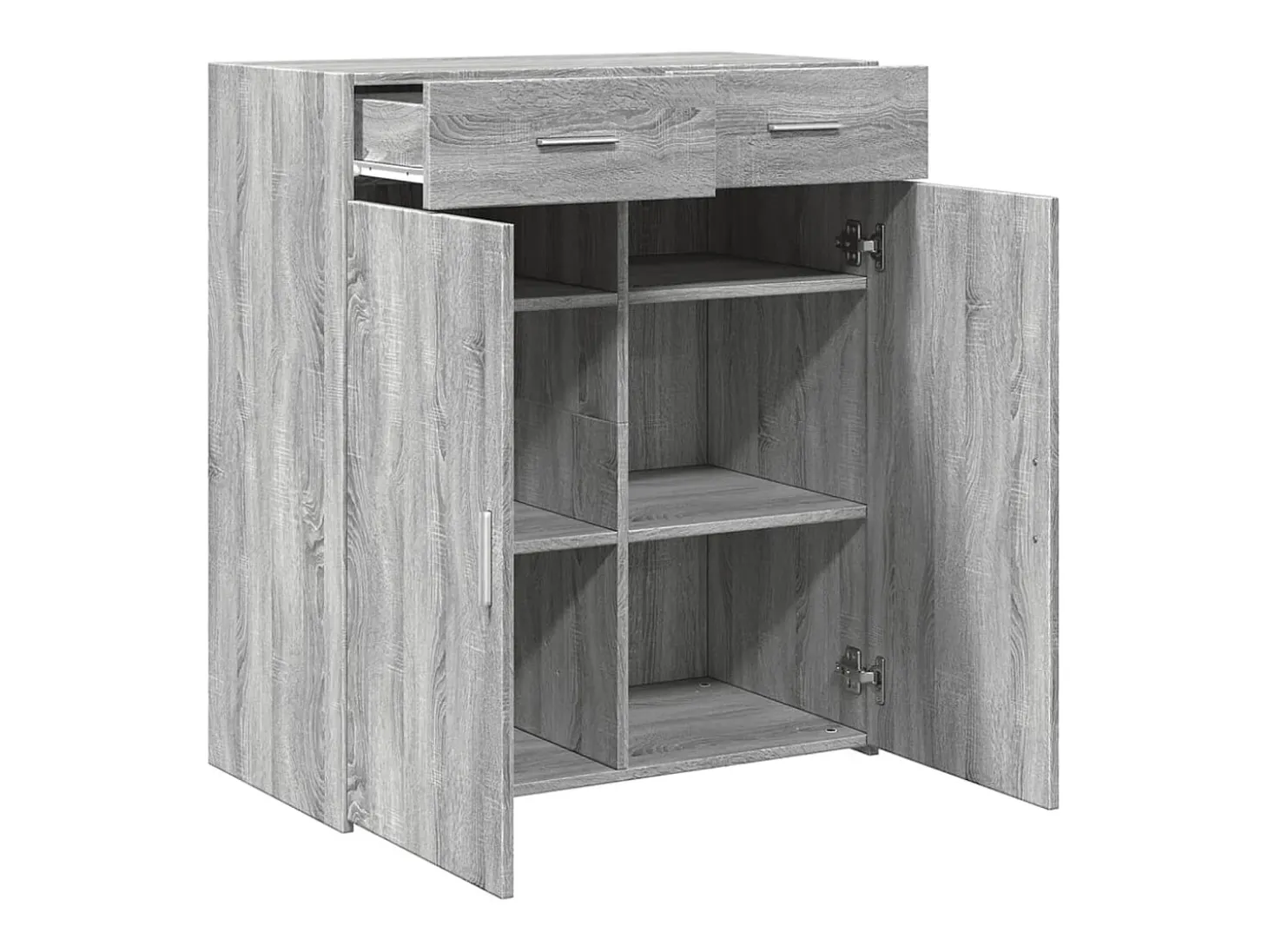 Aparador madera de ingeniería gris Sonoma 80x42,5x93 cm
