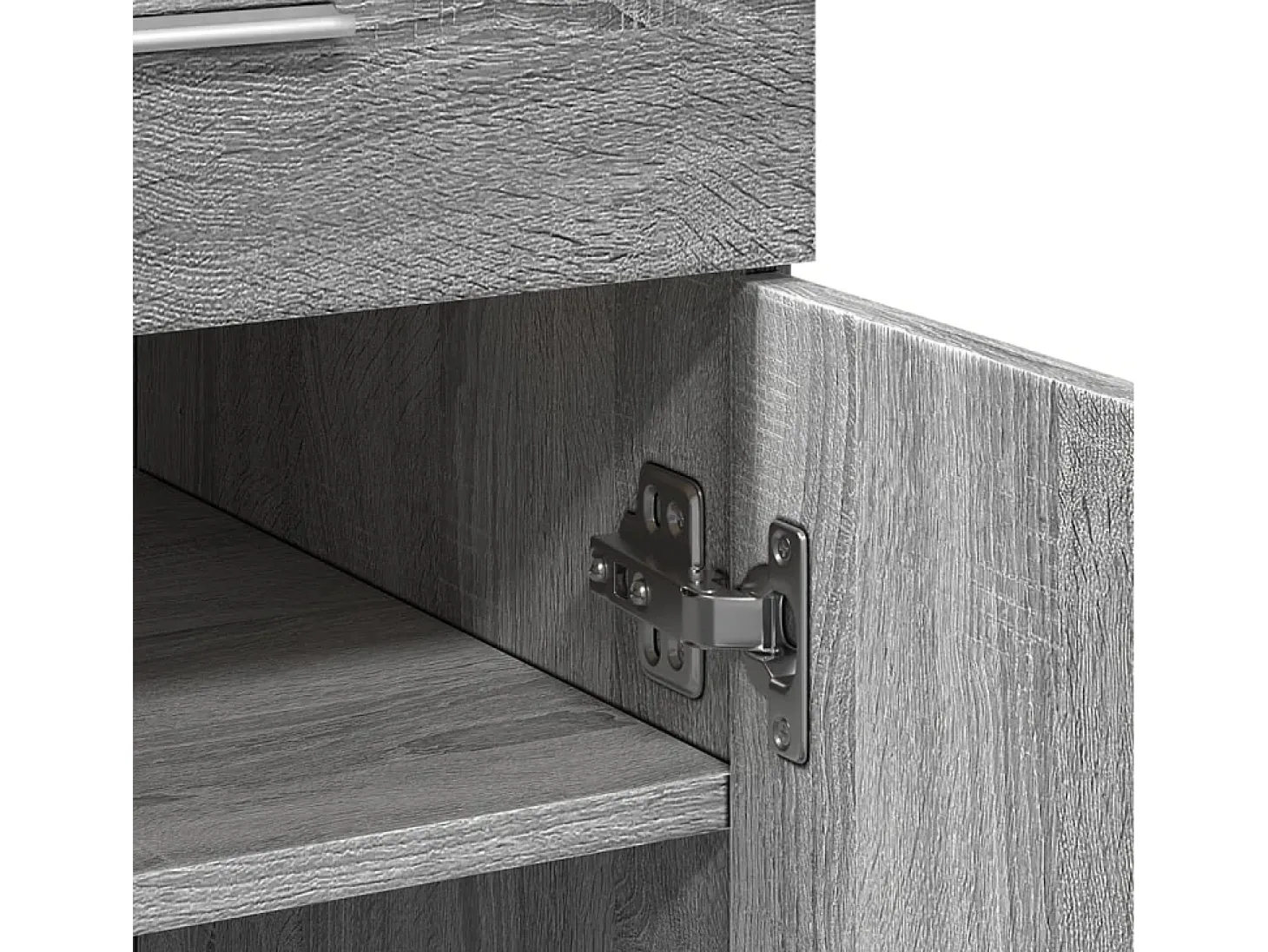 Aparador madera de ingeniería gris Sonoma 80x42,5x93 cm